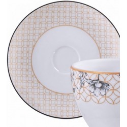 Xícara 100ml Café Solaris Em Porcelana Decorada Tramontina